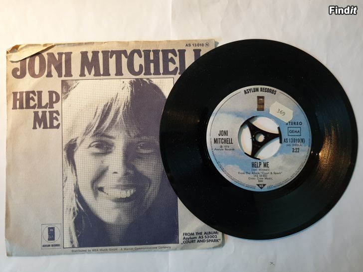 Säljes Joni Mitchell, Help me. Vinyl Singel