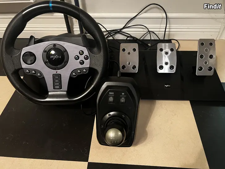 Säljes PXN V9 Gaming ratt med pedaler, koppling och växelspak