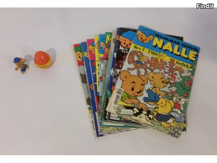 Myydään Maailman vahvin Nalle Bamse minifiguuri hunajapurkki ja lehtiä -hinta 7e