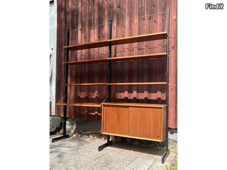 Myydään Teak kirjahylly 60-luku