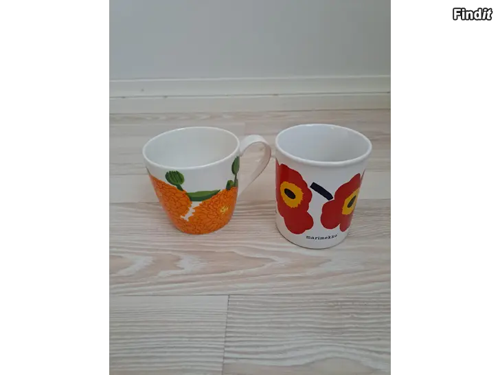 Myydään Marimekko Primavera ja Unikko muki