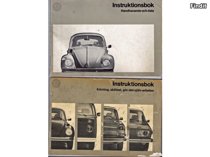 Myydään VW kuplan1972 käyttöohjekirjat osa 1 ja  2 ruotsinkieliset, ja 1964, 1965