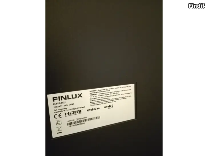 Säljes TV 65 FINLUX