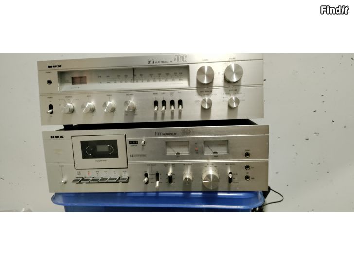 Säljes Dux Hifi sound project vahvistin ja radio kasetti