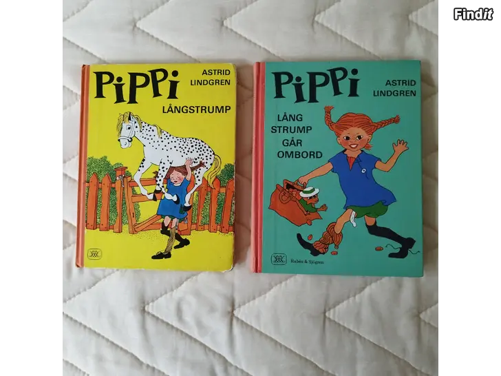 Säljes Två Pippi Långstrump böcker