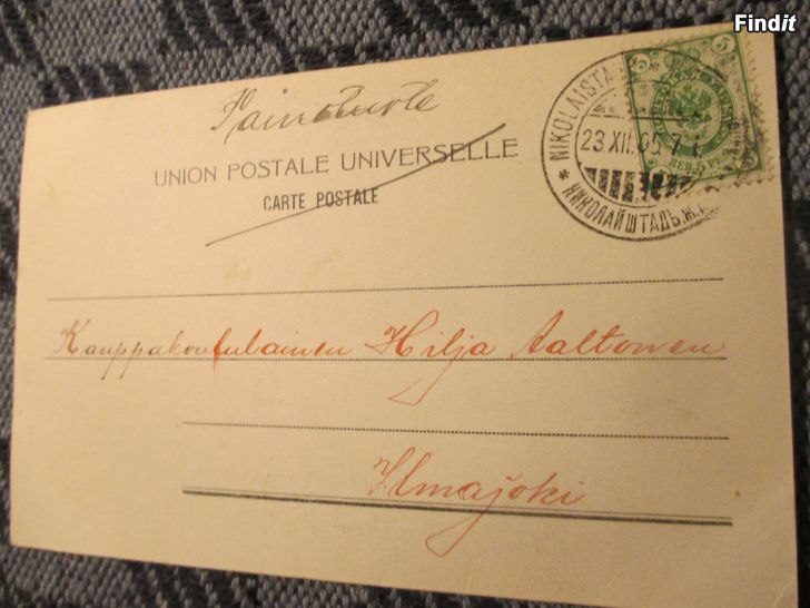 Myydään NIKOLAISTAD-Ilmajoki v. 1905