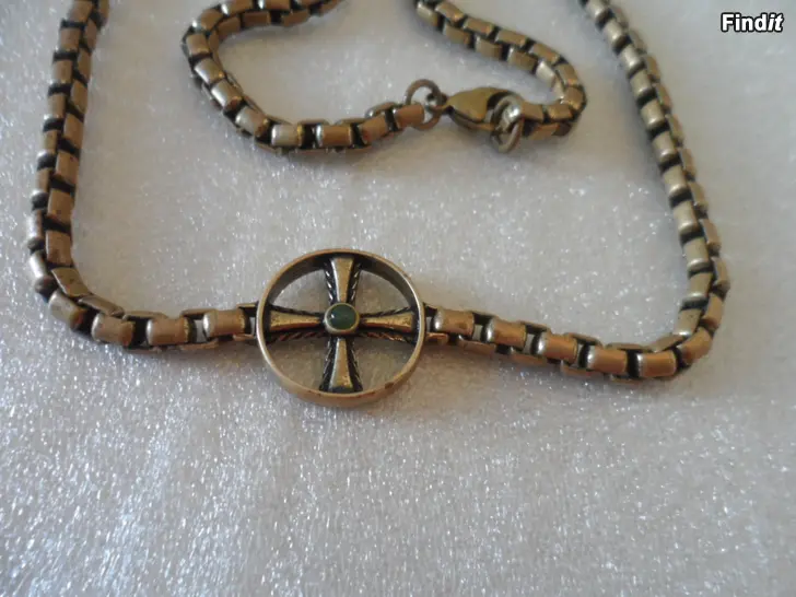 Myydään Kalevala Väinö kehäristi kaulakoru 51,5 cm pronssi