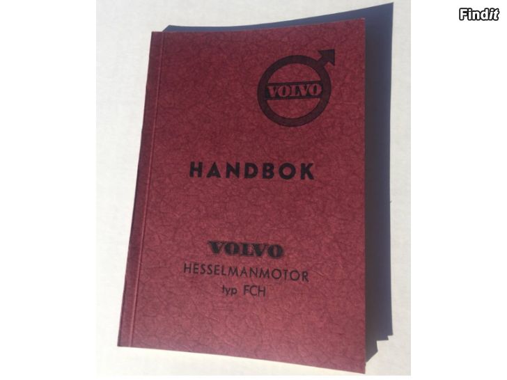 Säljes Volvo handbok Hesselmanmotor ifrån år 1945