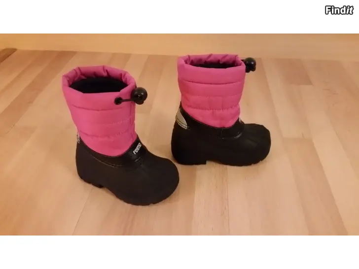 Myydään Reima talvikengät koko 22 pink-musta  -hinta 15e