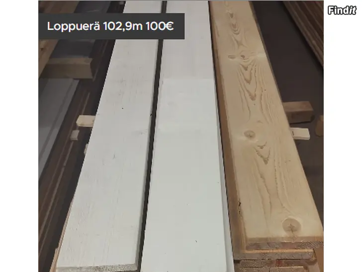Säljes ERÄ 102,9m Aitalauta 20x120 hienos pyöristetty talouslaatu  13kpl PM + 7kpl PV