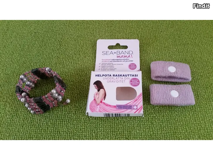 Myydään raskauspahoinvointiin Magneettikoru ja Sea Band Mama rannekkeet -hinta 7e