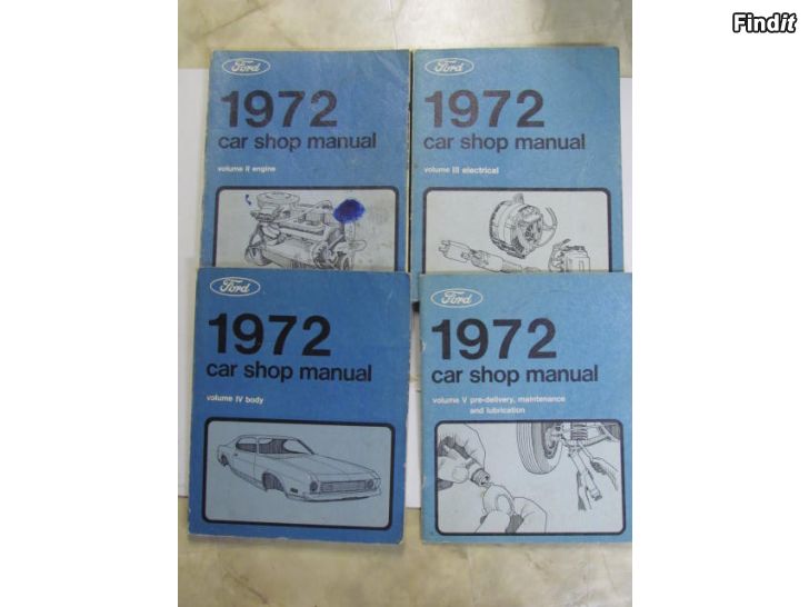 Säljes Mustang, Cougar, Lincoln Car Shop Manual 1972 ja 1974