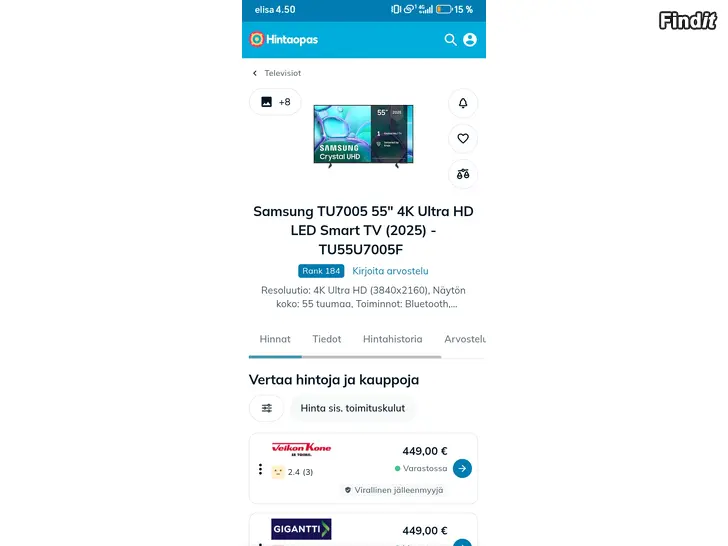 Myydään Samsung 55 4K UHD Smart TV UE55KU6075