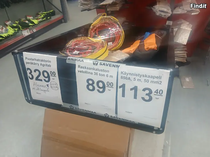 Säljes Käynnistinkaapelit,järeät apuvirtakaapelit Savenmaalta