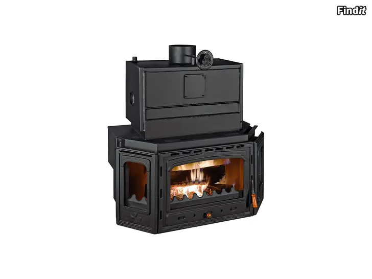 Myydään takkasydän kiertovesi järjestelmällä 28kW vedelle lämitää 800l varaajatankin