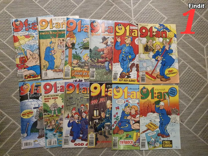 Säljes 91an och 87an serietidningar