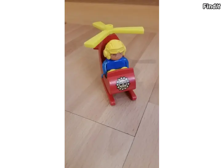 Myydään Lego Duplo punainen helikopteri 2624 1980-luku ja lentäjä -hinta 8e