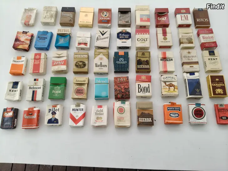 Myydään 70-luvun tupakki- ja sikariaskeja