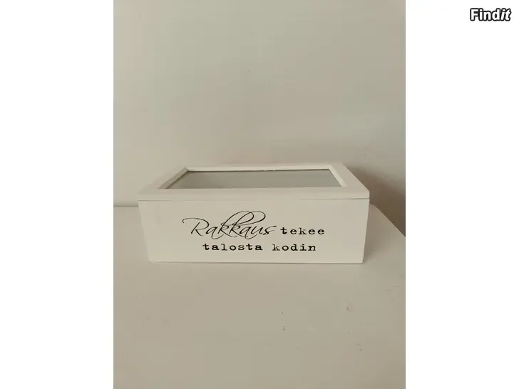 Säljes Trälåda med text