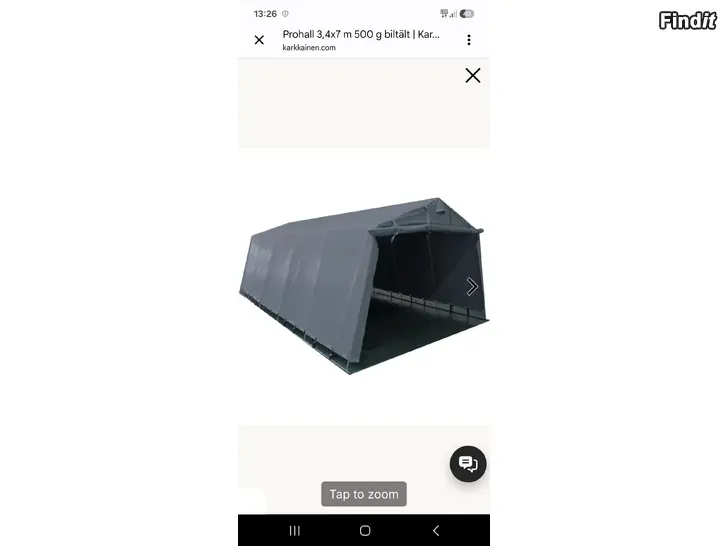 Säljes Bil / båt tält 7×3-4m