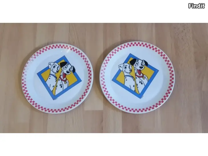 Myydään Disney Dalmatialainen 2kpl lasten lautanen muovia