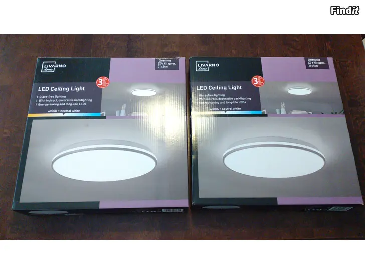 Myydään 2kpl uusia led-kattovalaisimia