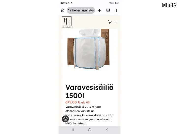 Myydään Vattentank