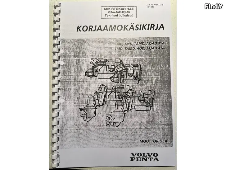 Myydään Volvo-Penta korjaamokäsikirja