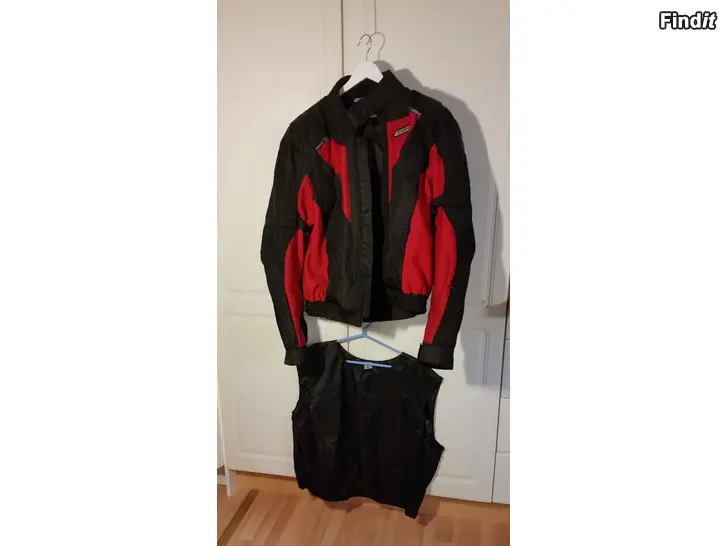 Myydään Moottoripyörätakki SPEAR KODRA XL + liivi -hinta 30e