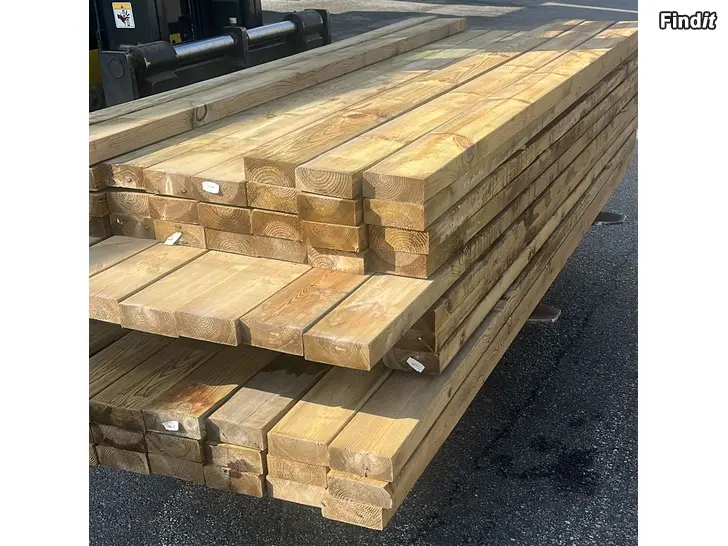 Myydään 3e/m Painekyllästetty lankku 48x123 vihreä A-laatu