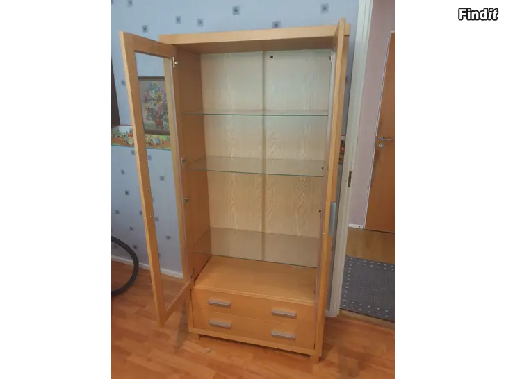 Säljes Vitrinskåp med lådor