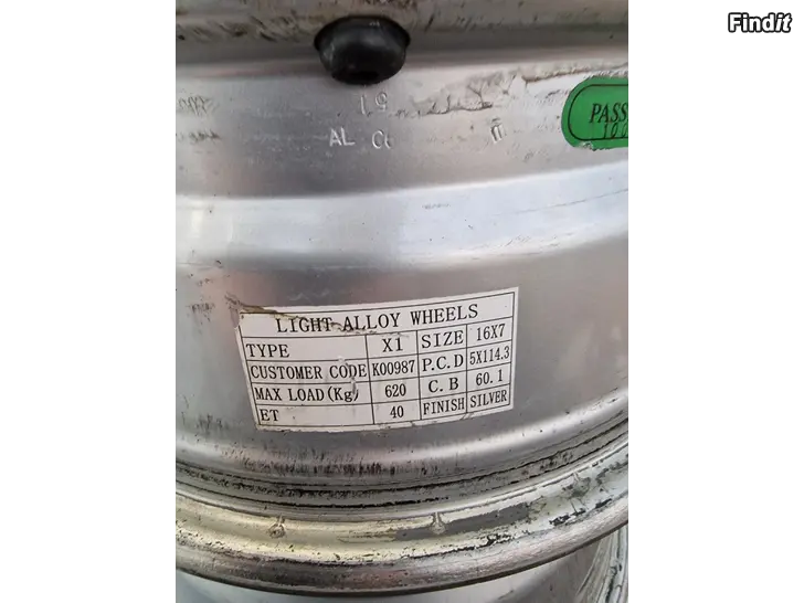 Myydään Alumiinivanteet