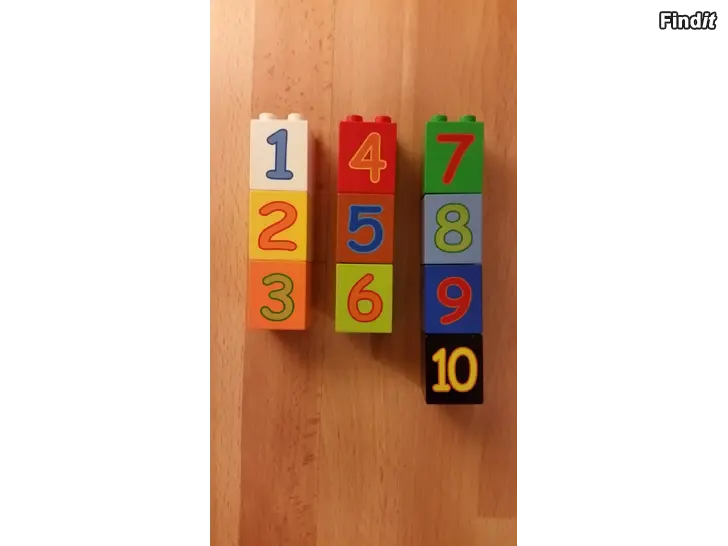 Myydään Lego Duplo numerot 1-10  -hinta 6e