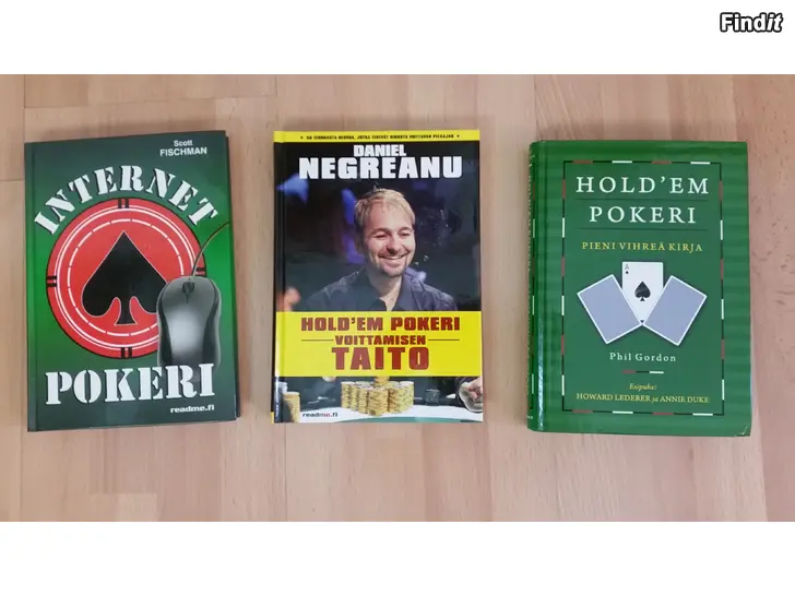 Myydään Pokeri suomenkieliset kirjat  3kpl