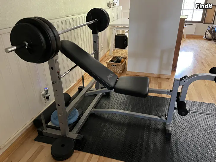 Säljes Träningsbänk o skivstång