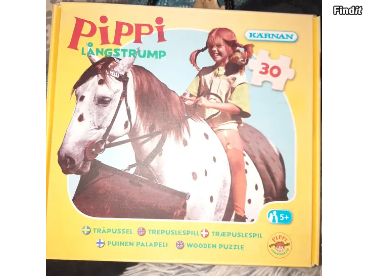 Säljes Pippi träpussel