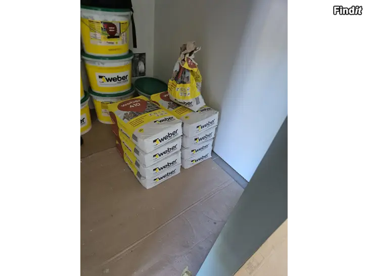 Myydään Weber 410 ohutrappauslaastille 8 säkkiä