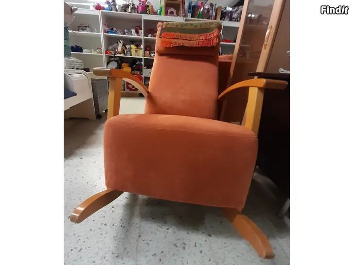 Myydään Gungstol med orange tyg