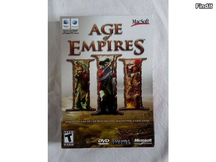 Myydään Videopeli Age Of Empires 3, DigiPack, Mac
