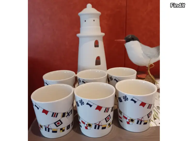Säljes Muggar med marint motiv