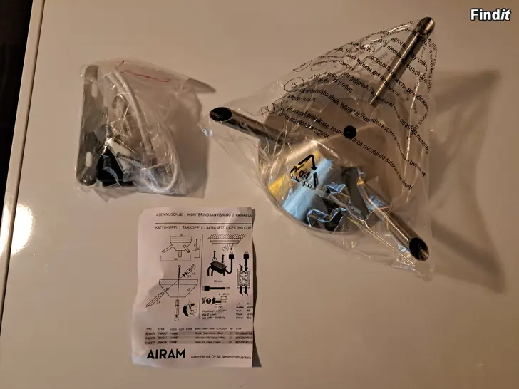 Säljes Kattokuppi lampun ripustukseen, Airam