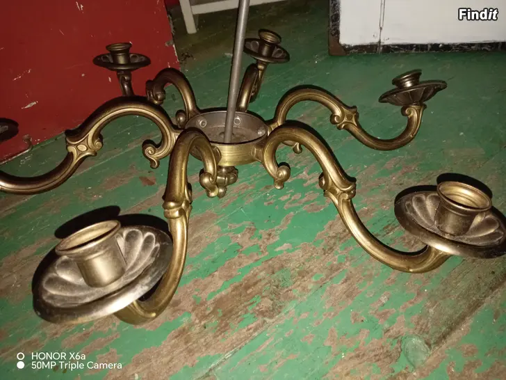 Myydään Messinki kattokynttiläkruunu