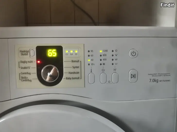 Säljes Samsung tvättmaskin 7kg
