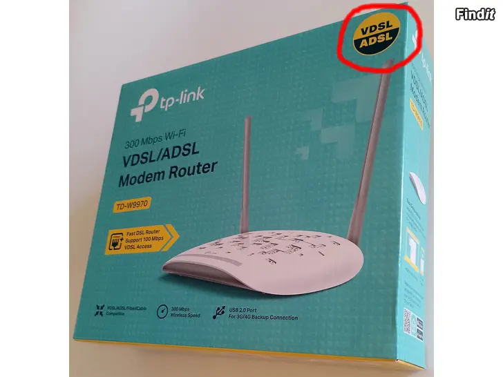 Myydään TP-Link TD-W9970 VDSL/ADSLmodeemireititin