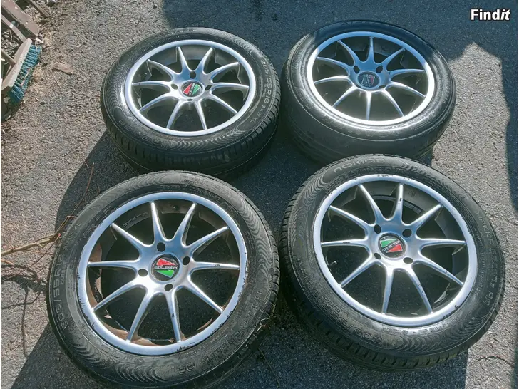 Myydään Alut 4-114,3 kesärenkailla 205/55R16