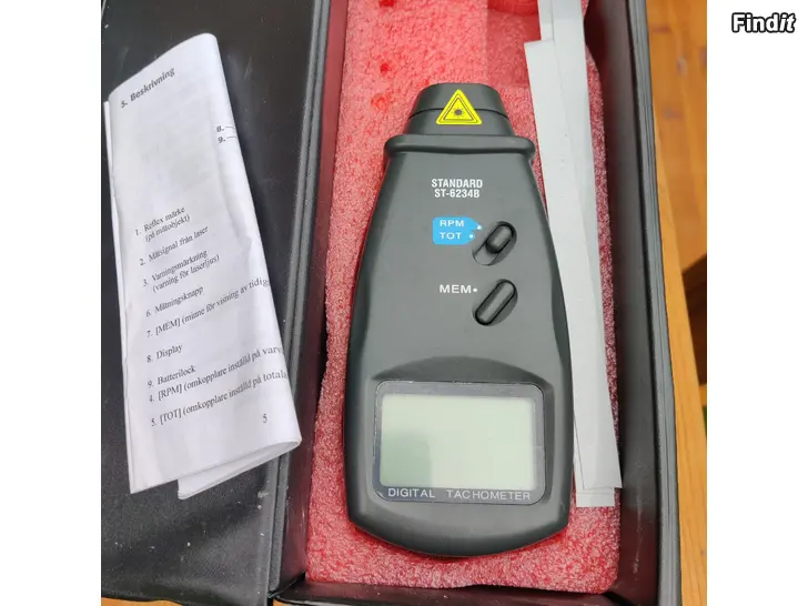 Myydään Tachometer