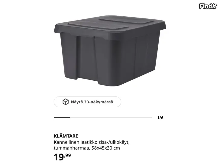 Säljes Ikea Klämtare låda med lock, passar tex för bokashi