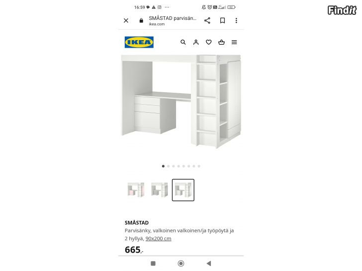 Myydään Myydään IKEA parvisänky SMÅSTAD