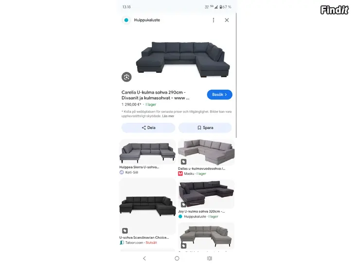 Ostetaan Köpes soffa