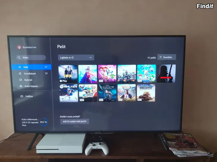 Myydään Xbox One S peleillä + 1tb muistilla